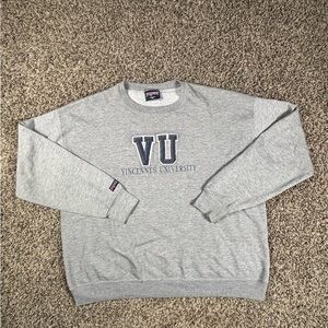 Vintage Jansport Vincennes University Gray Crewneck Men’s Size XL - Made In USA